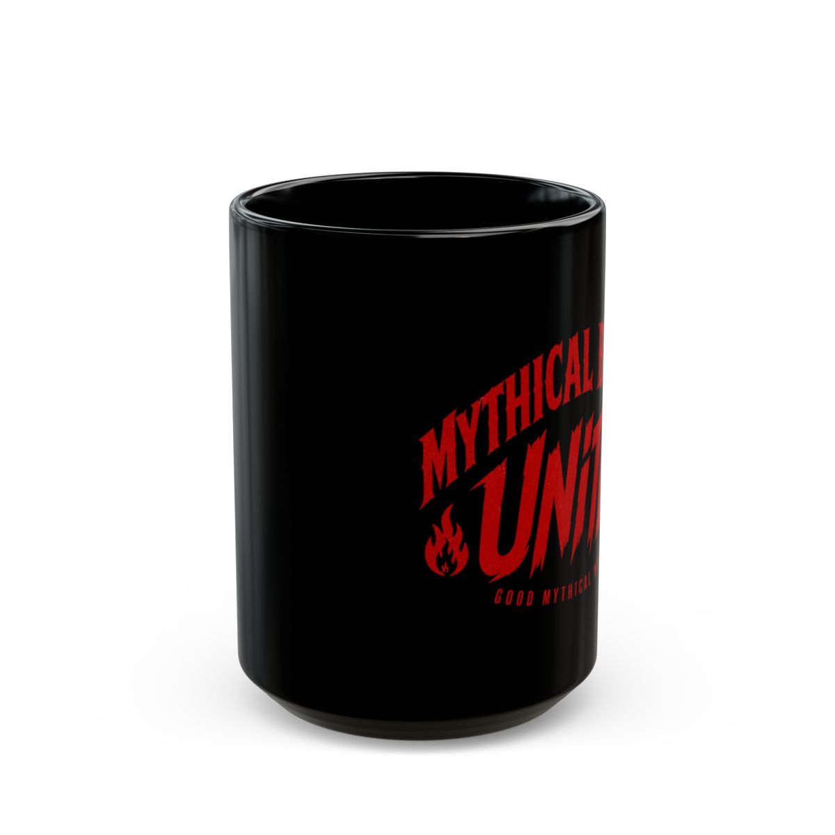 Good Mythical Morning "Mythical Beasts Unite!" Black Mug - alternate angle 2, merchandise