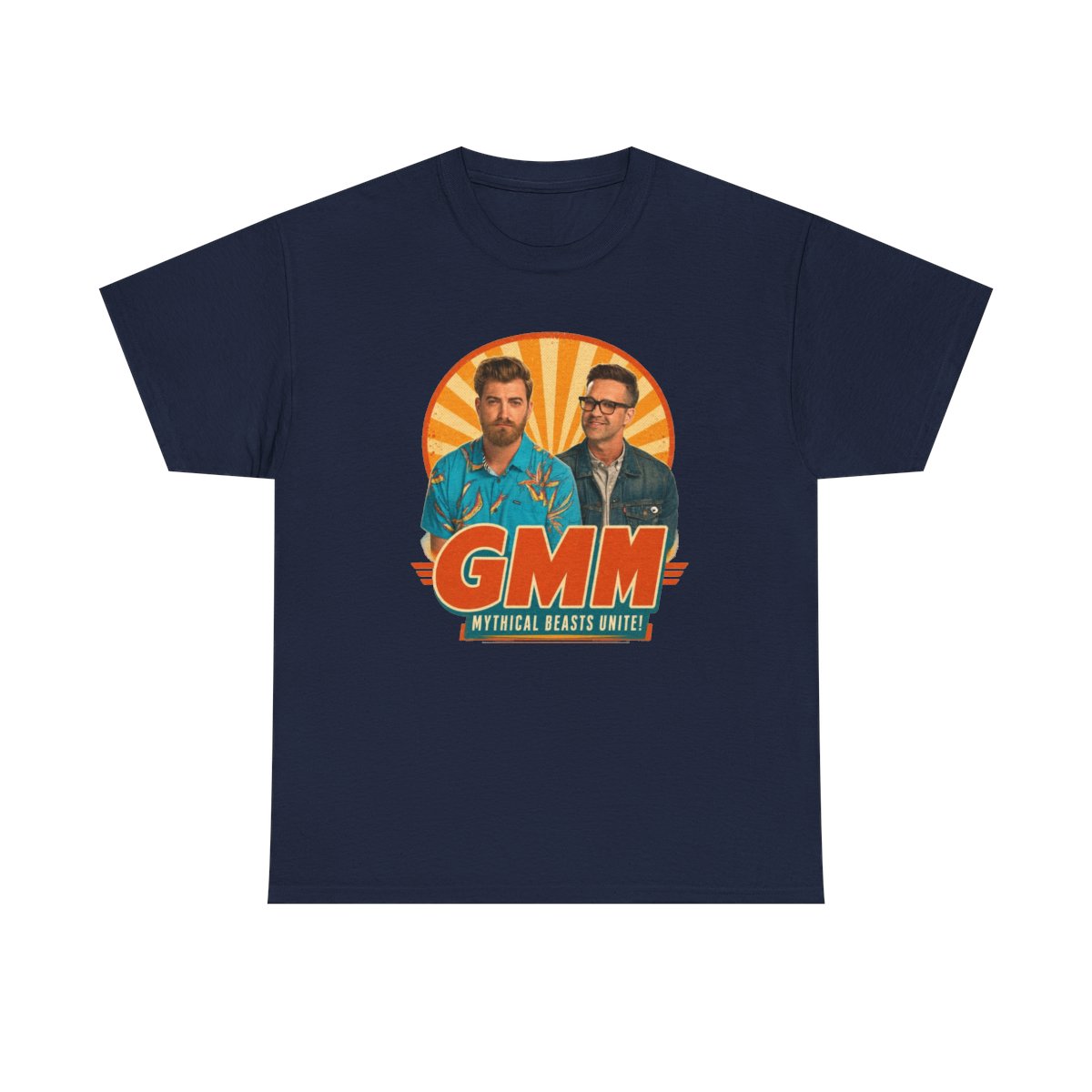 Good Mythical Morning " in bold Bebas Kai font below. " Unisex Tee - alternate angle 2, merchandise