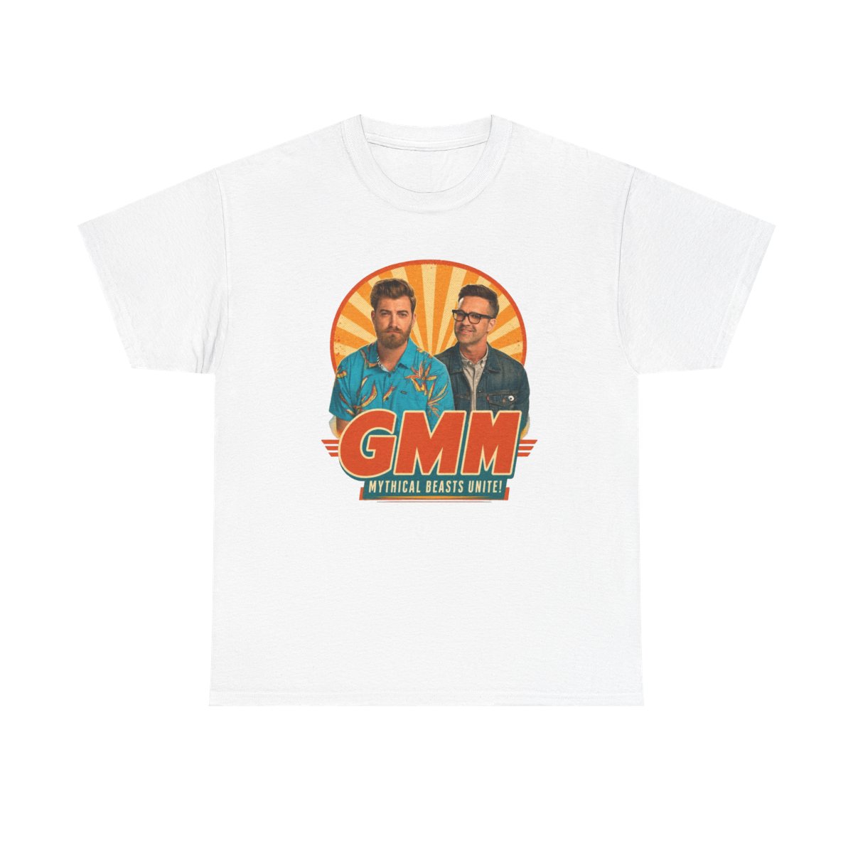 Good Mythical Morning " in bold Bebas Kai font below. " Unisex Tee