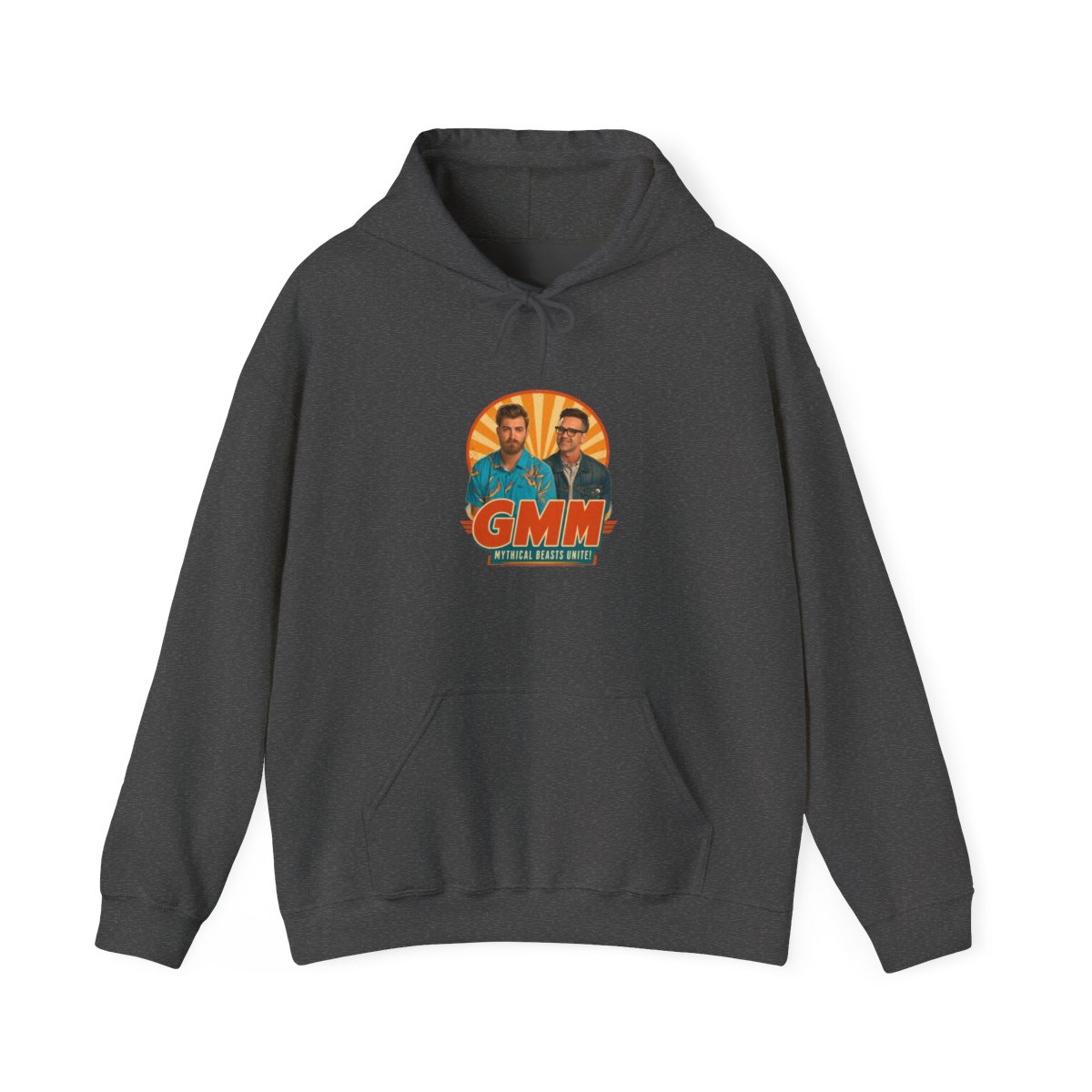 Good Mythical Morning " in bold Bebas Kai font below. " Hoodie - alternate angle 2, merchandise