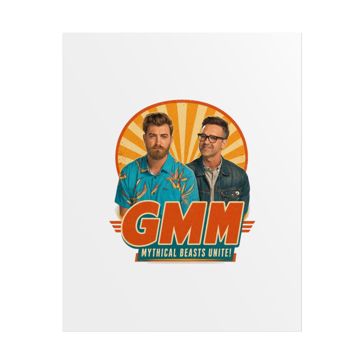 Good Mythical Morning " in bold Bebas Kai font below. " Poster - Official Posters & Wall Art merchandise