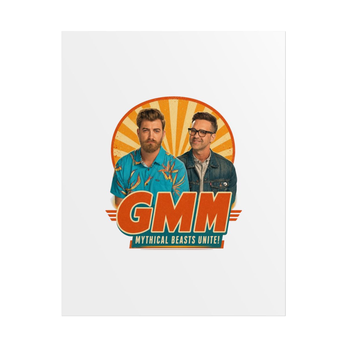 Good Mythical Morning " in bold Bebas Kai font below. " Poster - alternate angle 1, merchandise