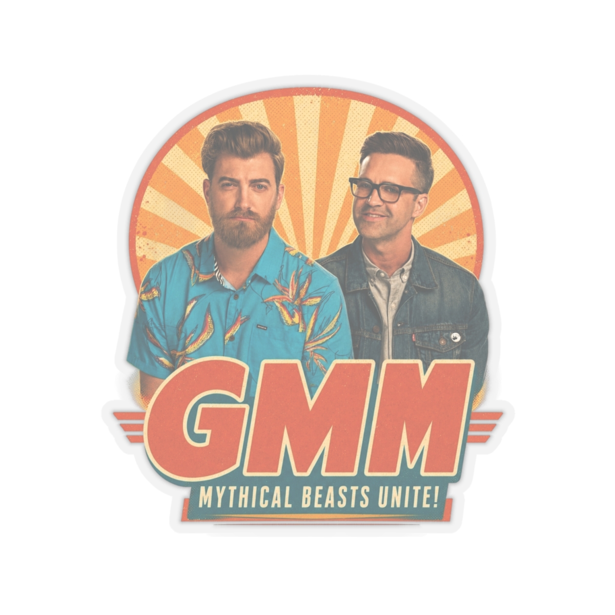 Good Mythical Morning " in bold Bebas Kai font below. " Sticker
